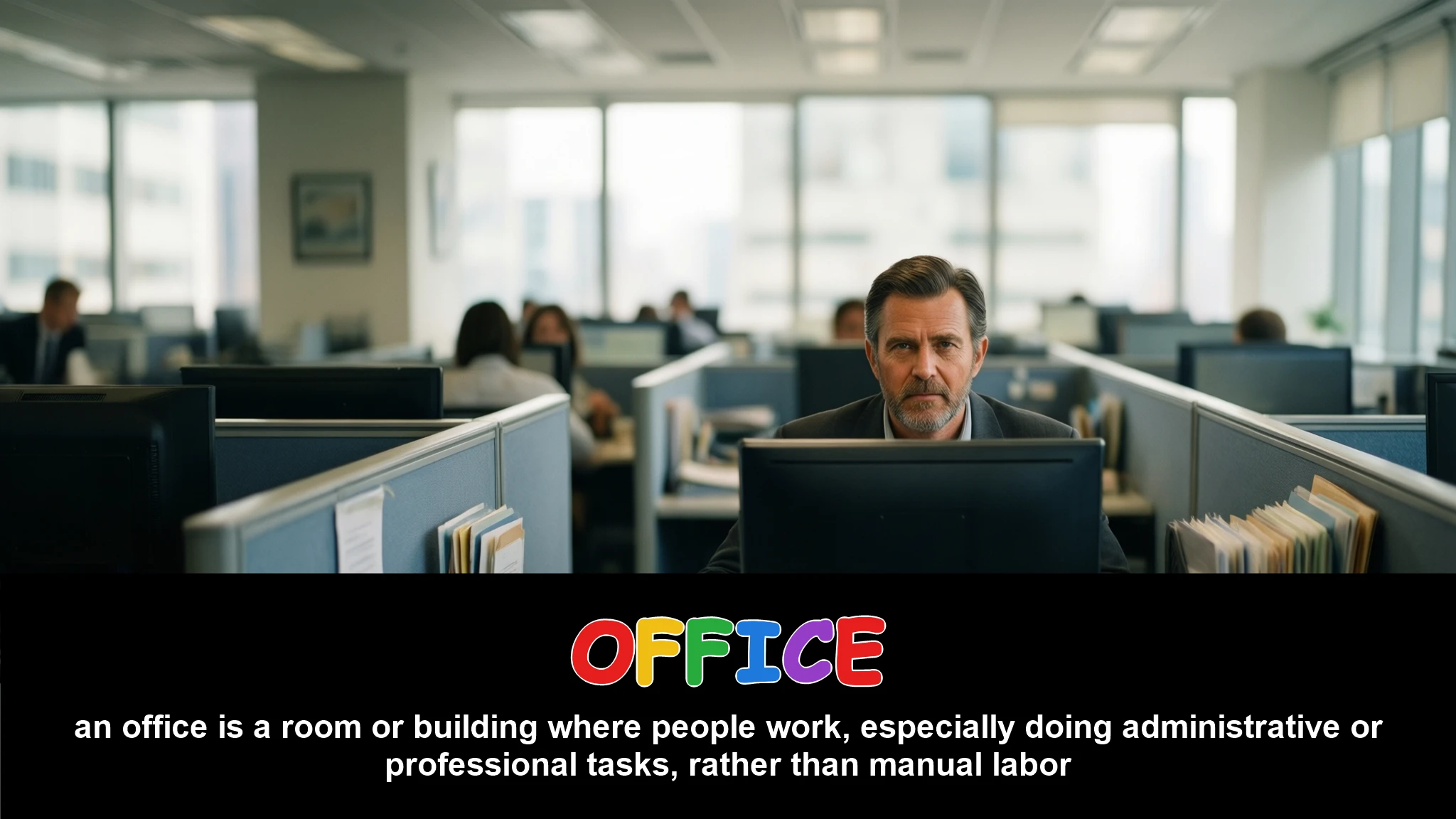 English Illustration for office